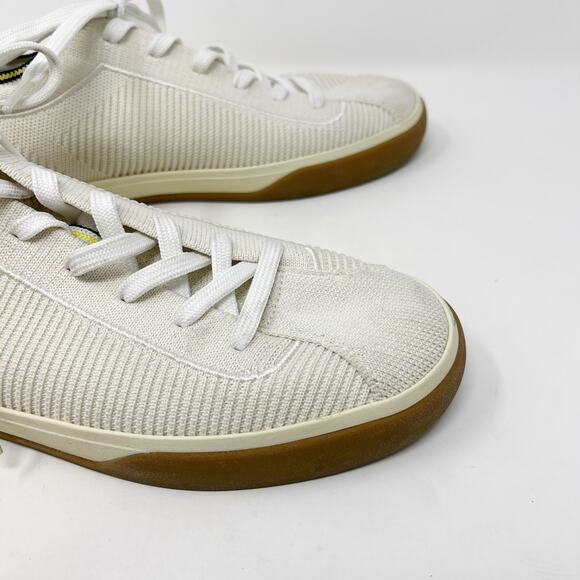 Rothys Womens 10 Vanilla White The Lace Up Sneaker Shoes Soft Flexible Recycled - Picture 2 of 13